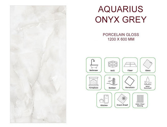 Aquarius Onyx Grey 600x1200mm