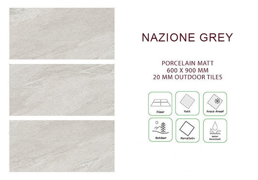 Nazione Grey 600x900x20mm (Outdoor)