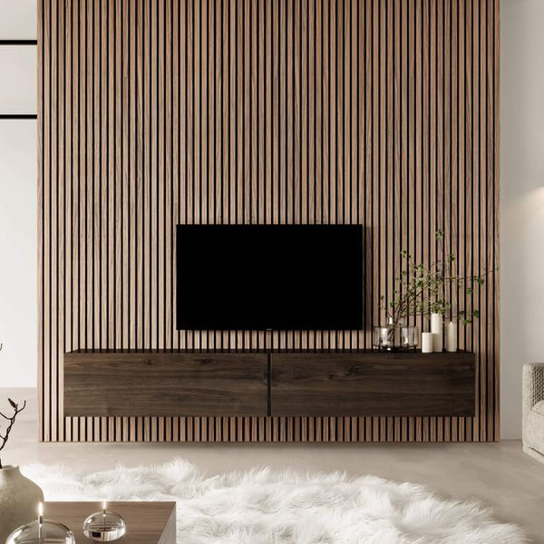 Autumn Brown Oak Acoustic Wood Slat Panel