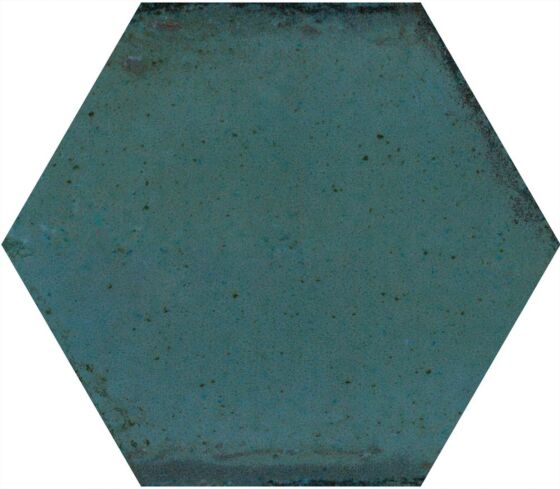 Hope Blue Hexagon Gloss Ceramic Wall 150x173mm