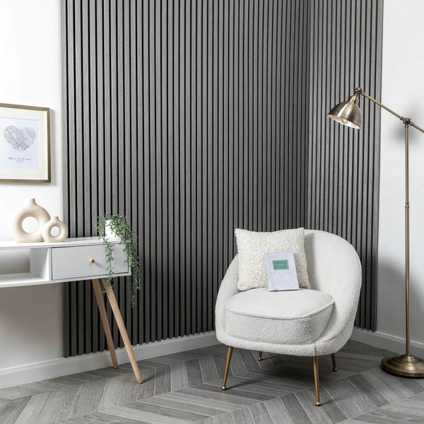 Ash Grey Acoustic Wood Slat Panel