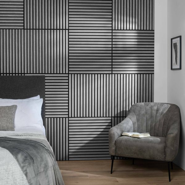 Ash Grey Acoustic Wood Slat Panel