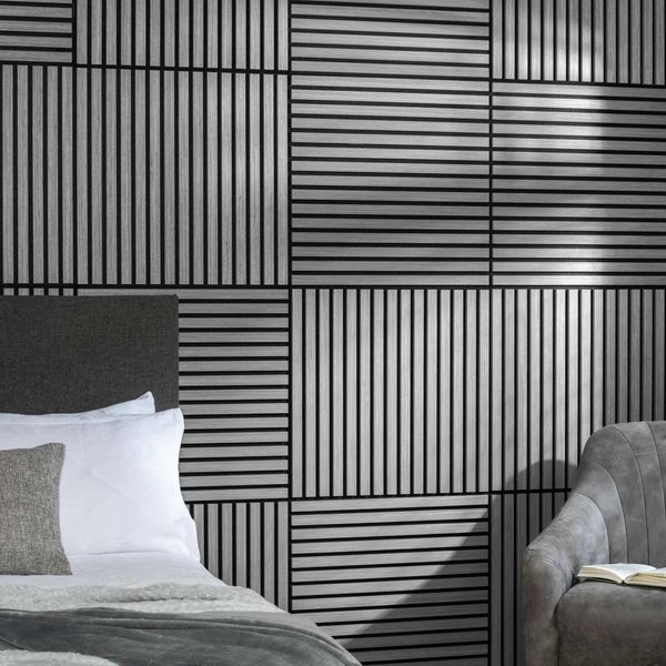 Ash Grey Acoustic Wood Slat Panel