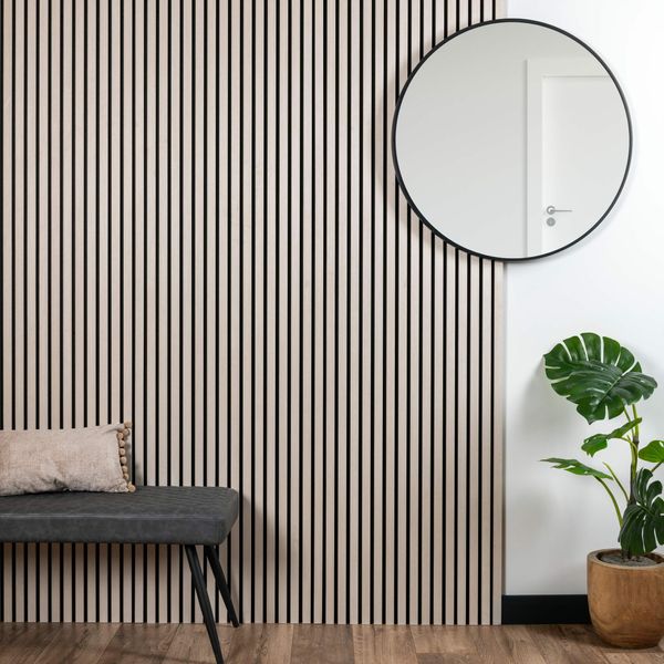 Light Oak Acoustic Wood Slat Panel