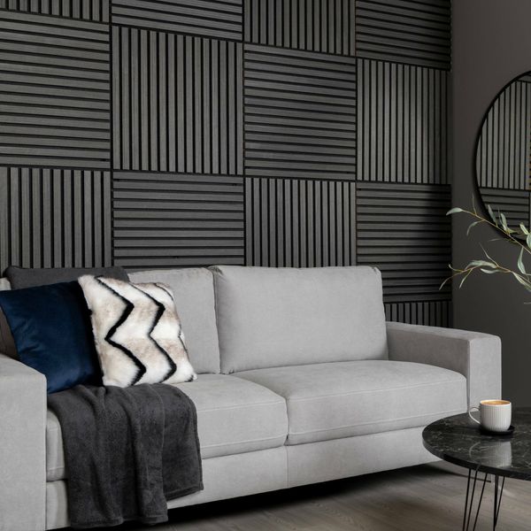 Noir Black Acoustic Wood Panel