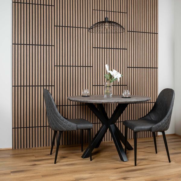 Smoked Oak Square Acoustic Wood Slat Panel