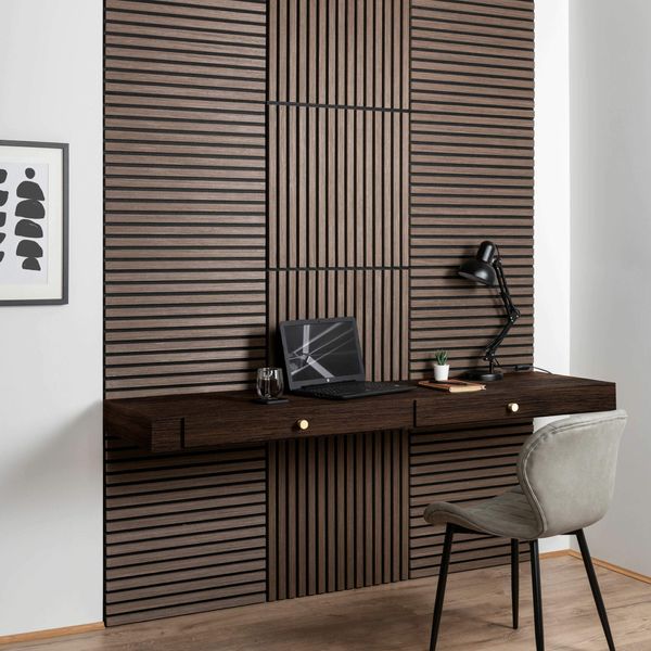 Walnut Brown Acoustic Wood Slat Panel