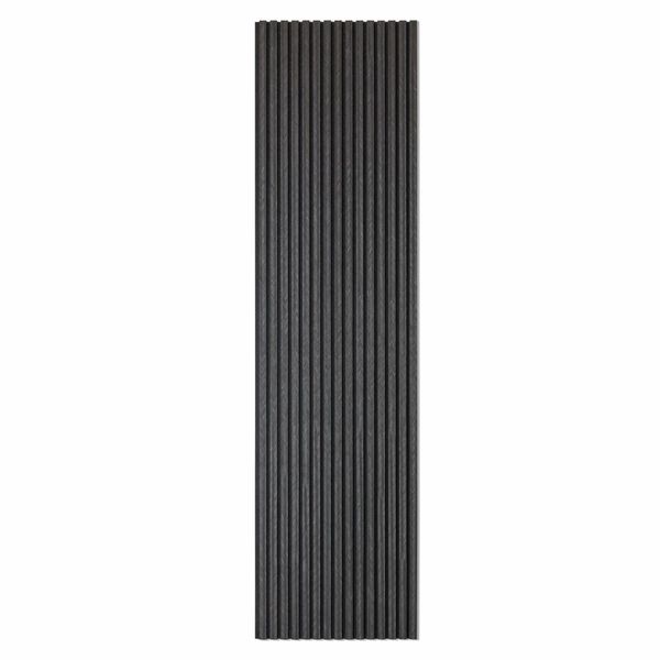 Chevron Noir Black Acoustic Wood Slat Panel